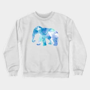 Light Blue Elephant Watercolor Painting Crewneck Sweatshirt